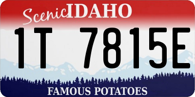 ID license plate 1T7815E