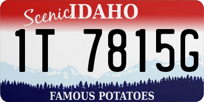 ID license plate 1T7815G