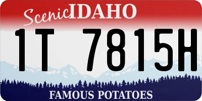 ID license plate 1T7815H