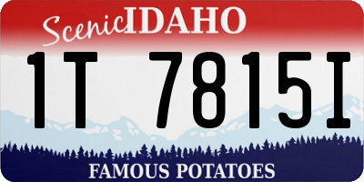 ID license plate 1T7815I