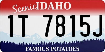 ID license plate 1T7815J