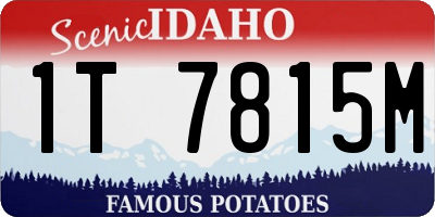ID license plate 1T7815M