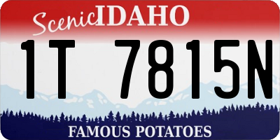 ID license plate 1T7815N
