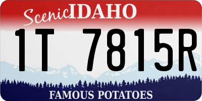ID license plate 1T7815R