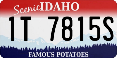 ID license plate 1T7815S