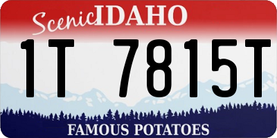 ID license plate 1T7815T