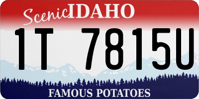 ID license plate 1T7815U