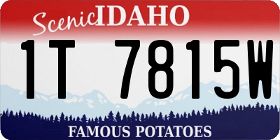 ID license plate 1T7815W