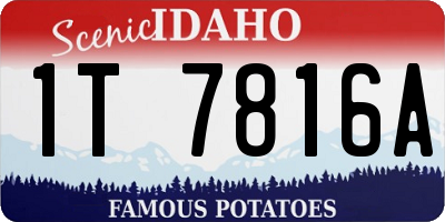 ID license plate 1T7816A