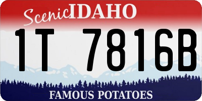 ID license plate 1T7816B