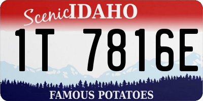 ID license plate 1T7816E
