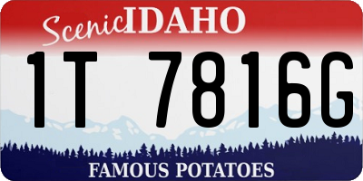 ID license plate 1T7816G