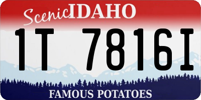 ID license plate 1T7816I