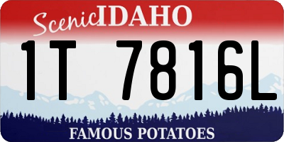 ID license plate 1T7816L