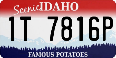 ID license plate 1T7816P