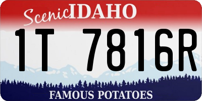 ID license plate 1T7816R
