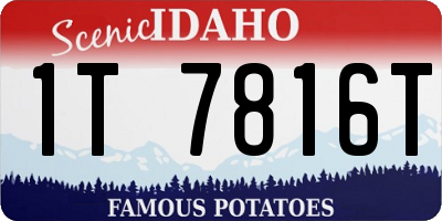 ID license plate 1T7816T