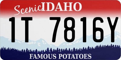 ID license plate 1T7816Y