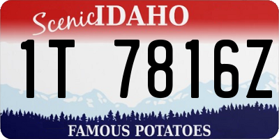 ID license plate 1T7816Z
