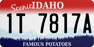 ID license plate 1T7817A