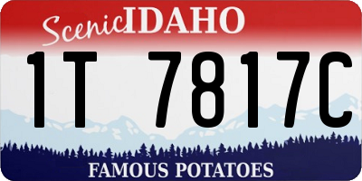 ID license plate 1T7817C
