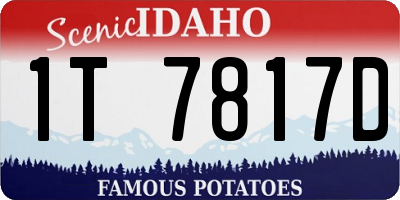 ID license plate 1T7817D