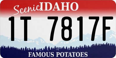 ID license plate 1T7817F