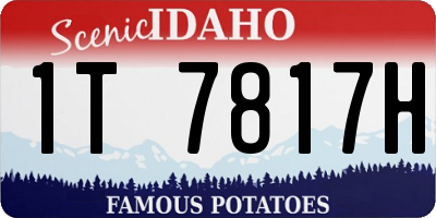 ID license plate 1T7817H