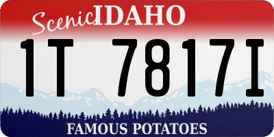ID license plate 1T7817I