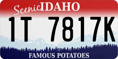 ID license plate 1T7817K