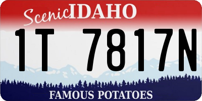 ID license plate 1T7817N