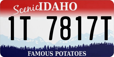 ID license plate 1T7817T