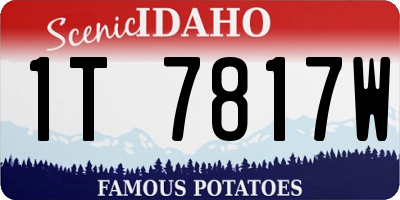 ID license plate 1T7817W
