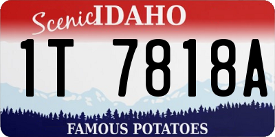 ID license plate 1T7818A