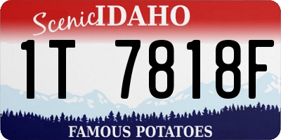 ID license plate 1T7818F