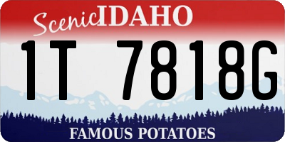ID license plate 1T7818G