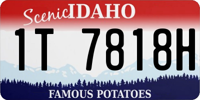 ID license plate 1T7818H
