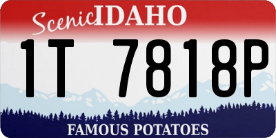 ID license plate 1T7818P