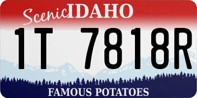 ID license plate 1T7818R