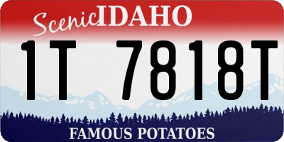 ID license plate 1T7818T
