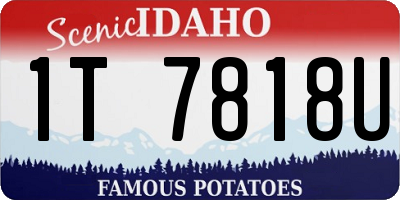 ID license plate 1T7818U