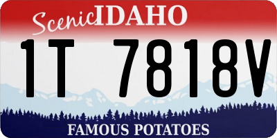 ID license plate 1T7818V