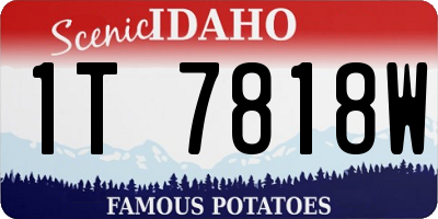 ID license plate 1T7818W