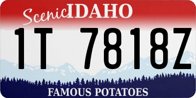 ID license plate 1T7818Z