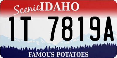ID license plate 1T7819A