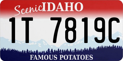 ID license plate 1T7819C
