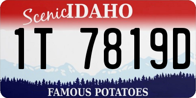 ID license plate 1T7819D