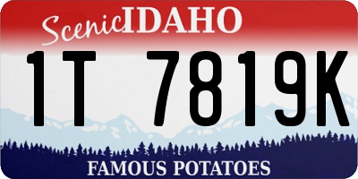 ID license plate 1T7819K