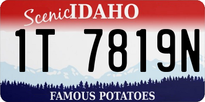 ID license plate 1T7819N