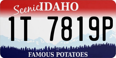 ID license plate 1T7819P